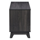 CorLiving THW-540-B Hollywood Dark Grey Wood Grain TV Stand with Drawers for TVs up to 55"-Non-marring nylon nail glides to protect your floors and surfaces from scratches