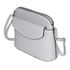 Nicci Crossbody with Front Flap - Light Grey-Outside front pocket with magnetic snap closure