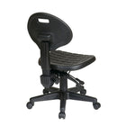 Work Smart Ergonomic Black Self-Skinned Urethane Task Chair -Back Height Adjustment