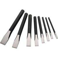Dynamic Tools 8 Piece Chisel Set, 1/4" - 1"-Contains: 1/4", 5/16", 3/8", 1/2", 5/8", 3/4", 7/8", 1"