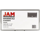 JAM Paper 13-Pocket Expanding File with Button & String Closure, Check Size, 5" x 10.5", Smoke Grey, 2 Pack (221618981z)-5