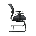 SPACE AirGrid Back Visitors Chair with Mesh Seat and Sled Base - Black-Heavy Duty Sled Base