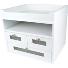 Victor Wood Tidy Tower Desktop Organizer, Pure White (W5500)-Large in/out letter tray on top