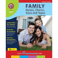 eBook: Family: Homes, Chores, Sizes & Types (PDF version - 1-User Download) - ISBN 978-1-55319-145-2 - Grade 1-You will receive two emails: one confirming your entire order, and one with a "Download Software" buttonYou can download immediately or return to your email to download later