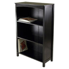 Winsome Terrace Storage Shelf 4-Tier, Espresso-Made of solid and composite wood