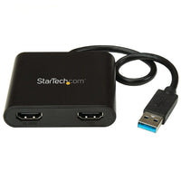 StarTech USB to Dual HDMI Adapter, 4K (USB32HD2)-Increase your productivity by connecting two independent displays through a single USB 3.0 port