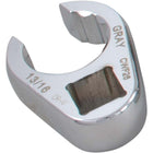Gray Tools 1/2" Drive, 15/16" Flare Nut Crow Foot Wrench, Chrome Finish-Size: 15/16"