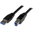 StarTech Active USB 3.0 USB-A to USB-B Cable, M/M, 10m-Designed to exceed standard USB 3.0 cable lengths, the signal is automatically re-equalized to reach up to 10-meters distance