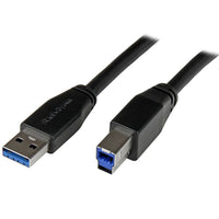 StarTech Active USB 3.0 USB-A to USB-B Cable, M/M, 10m-Designed to exceed standard USB 3.0 cable lengths, the signal is automatically re-equalized to reach up to 10-meters distance