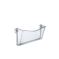 Azar Single Pocket Wall File with Suction Cups, Clear, 4/Pack (250055)-Wall Mount File Holder