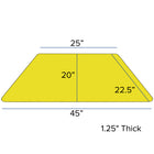 Flash Furniture Mobile 25"W x 45"L HP Laminate Activity Table - Trapezoid - Yellow-Recommended Grade Level: Preschool