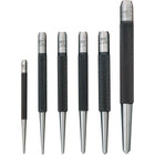 Starrett Centre Punches With Round Shanks - 2 Pack-Length" - Set of 5, in plastic case