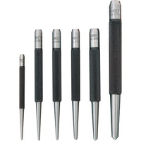 Starrett Centre Punches With Round Shanks - 2 Pack-Length" - Set of 5, in plastic case