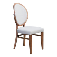 Zuo Mellie Dining Chair, Walnut & Light Grey, Set of 2-Dining Chair