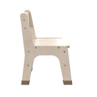 Flash Furniture Bright Beginnings Commercial Grade Wooden Classroom Chairs, 10" Seat Height with Foot Caps - Natural - Set of 2-Kid Friendly Rounded Safety Edges