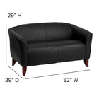 Flash Furniture HERCULES Imperial Series Black Leather Loveseat-1.8 High Density Foam