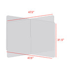 Mark Maker 4 Way Table Divider - 47.5" L x 47.5" W x 31.5" H - 1/4" clear acrylic - no pass throughs-Made from 1/4” clear acrylic.