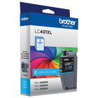 Brother Genuine LC401XLCS High-Yield Cyan Ink Cartridge-Brother Genuine ink produces rich, vivid colour output and sharp images that withstand the test of time