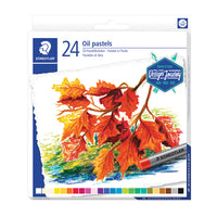 Staedtler Oil Pastels - Paper Wrapped - 24 Pack-Suitable for almost all smooth surfaces and a wide range of painting techniques