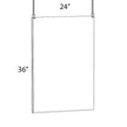 Azar Displays 36" x 24" Hanging Poster Frame (172736)-Hanging poster frames display information from the ceiling, maximizing advertising opportunity