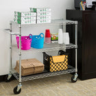 TRINITY EcoStorage 3-Tier Cart, Chrome (TBFZ-0902)-Shelves adjustable in 1" increments