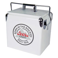 Coors Light Ice Chest, 13L-The crisp graphics, stylish design and polished chrome accents give this cooler an eye-catching look