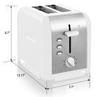 Kenmore 2-Slice Toaster - White and Silver Stainless Steel-Contemporary stainless steel design