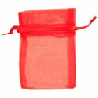 JAM Paper Sheer Bags - X-Small - 3" x 4" - Red - 96 Pack-Color: Red x-small sheer bag