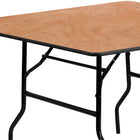 Flash Furniture 48" Square Wood Folding Banquet Table-4' Folding Table