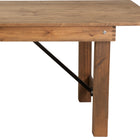 Flash Furniture HERCULES Series 8' x 40" Rectangular Antique Rustic Solid Pine Folding Farm Table-.875" Thick Table Top