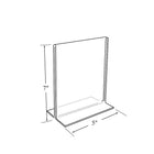 Azar Displays 7" x 5" Vertical Double Sided Stand Up Acrylic Sign Holder, Clear, 10 Pack (152722)-Highlight important information from two different angles