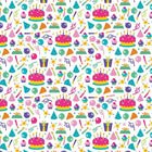 Millbrook Studios Birthday Flat Wrap, Sweets, 12 Pack (57053)-Each sheet is 19" x 27"