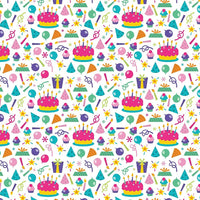 Millbrook Studios Birthday Flat Wrap, Sweets, 12 Pack (57053)-Each sheet is 19" x 27"