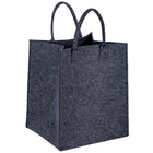 Truu Design, Rectangular Felt Storage Tote Basket, Set of 3, 15 x 13.75 x 18 inches, Dark Grey-Multifunctional, can not only be used to store household items, but also be used as a laundry Hamper, or even a grocery bag