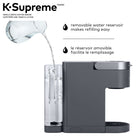 Keurig K-Supreme Single Serve K-Cup Pod Coffee Maker - With MultiStream Technology - Grey-Fast & fresh-brewed: Coffee made in minutes