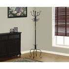 Monarch Specialties 2065 Coat Rack - Traditional Hammered Black Metal-Dimensions: 21"L x 21"W x 74"H