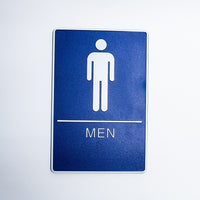 Futech Single Men Washroom Sign-Size: 5.75" W x 8.75"L