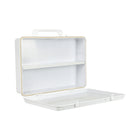 Wasip Plastic P36 Box-The 90-degree angle hinge converts the lid into a work surface