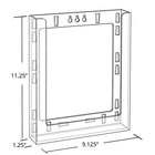 Azar Single Letter Wall Mount Modular Brochure Holder, 10 Pack (252430)-Clear Crystal Styrene