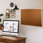 CTG Brands Large Cork Board, 23 x 35", Beige, 6 Pack-Measurement: small bulletin board measures 35.5"L x 23.5"H without the frame