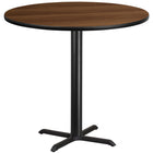 Flash Furniture 42" Round Walnut Laminate Table Top-Bar Height Hospitality Table