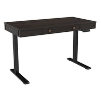 TygerClaw 23"W Sit-Stand Desk with Storage Drawer - Brown-Quick installation, minimal steps required in installation with no tools