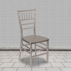 Flash Furniture HERCULES PREMIUM Series Pewter Resin Stacking Chiavari Chairs - 2 Pack-Lightweight Design