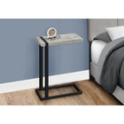 Monarch Specialties 2858 Accent Table - Grey Reclaimed Wood-Look/Black Metal-Black metal frame provides stability and a modern touch