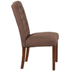 Flash Furniture HERCULES Grove Park Series Brown Fabric Tufted Parsons Chair-Button Tufted Panel Back