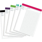 Staples Project Notepads - 8-1/2" x 11-3/4" - Ruled - 50 Sheets - Assorted Colours-The unique sheet layout aids planning, design and communication