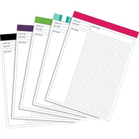 Staples Project Notepads - 8-1/2" x 11-3/4" - Ruled - 50 Sheets - Assorted Colours-The unique sheet layout aids planning, design and communication