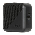 Targus 65W GaN USB-C/USB-A Wall Charger - Black-Charge 2 devices at the same time with 1 x 65W PD USB-C and 1 x 18W USB-A ports