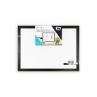 Quartet Wood Finish Magnetic Dry-Erase Board - 17"H x 23"W - Black-Magnetic dry-erase board with wood finish frame (MDF)