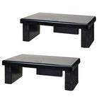 DAC MP-107x2 Height-Adjustable Dual Monitor Riser/Stand - Black - 2 Pack-Sturdy and Durable - Impact resistant material. Supports up to 66 pounds